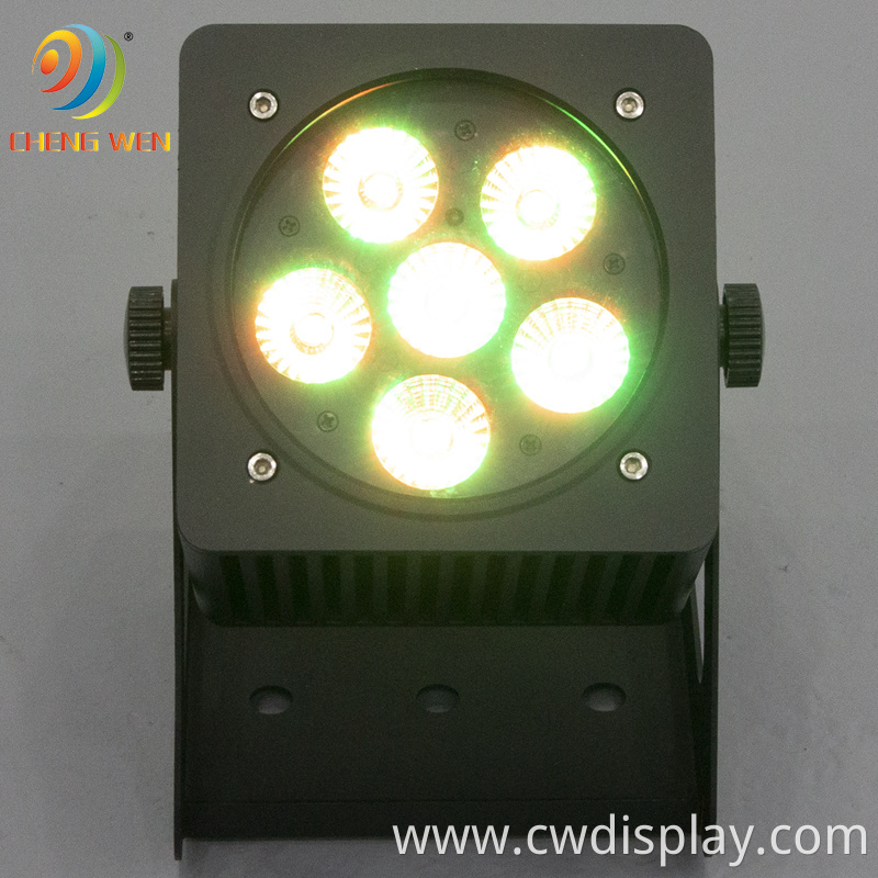 6pcs Waterproof Battery Par Light